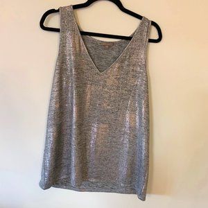 Lilla P Silver Tank Top Size L